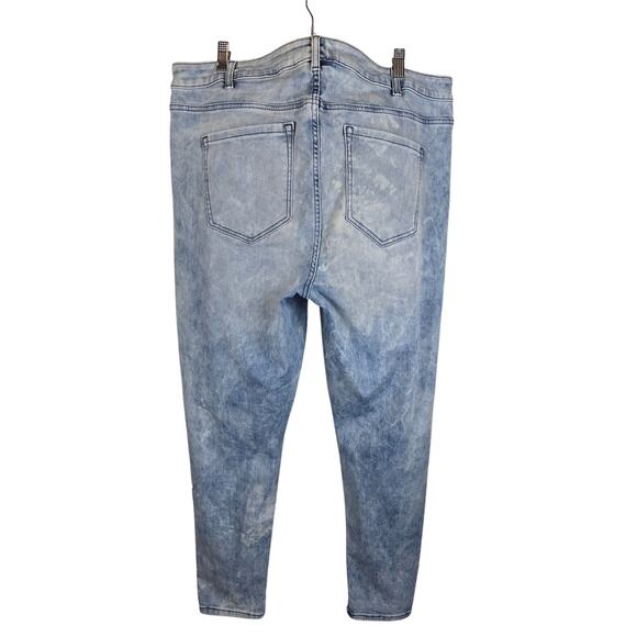 Lane Bryant Skinny Bleached Washed Distressed Women's Jeans 22 - Picture 2 of 3